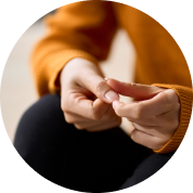 image of someone fidgeting with their hands