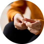 image of someone fidgeting with their hands