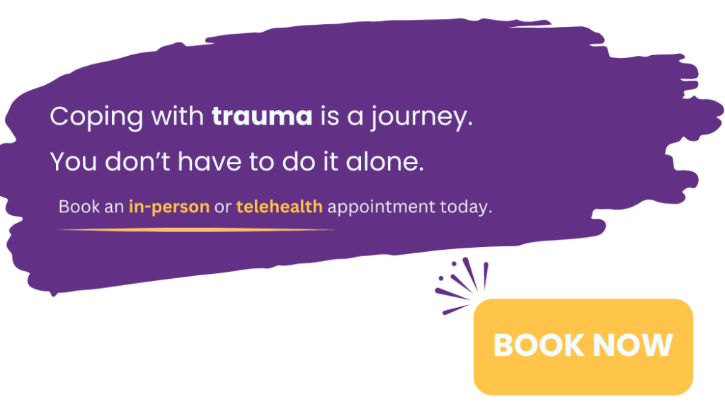 image that visitors can click on to make an appointment with a therapist who specializes in trauma